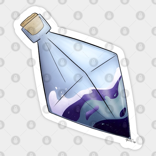 Asexual Pride Potion Sticker by Qur0w